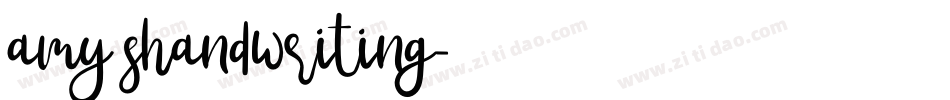 amy shandwriting字体转换